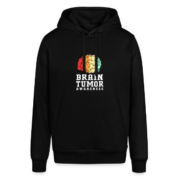 Hirntumor Tumor Gehirn Krebs-Überlebender - Stanley/Stella Unisex Hoodie SOUNDER - Schwarz - Vorne - Alina (178cm) & Michal (187cm)