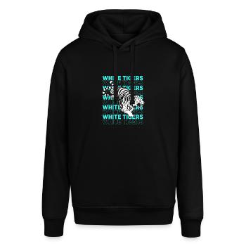 White Tiger - Stanley/Stella SOUNDER Unisex Hoodie - black - Front - Alina (178cm) & Michal (187cm)