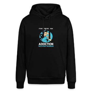 Drogenfrei Sucht Süchtig - Stanley/Stella Unisex Hoodie SOUNDER - Schwarz - Vorne - Alina (178cm) & Michal (187cm)