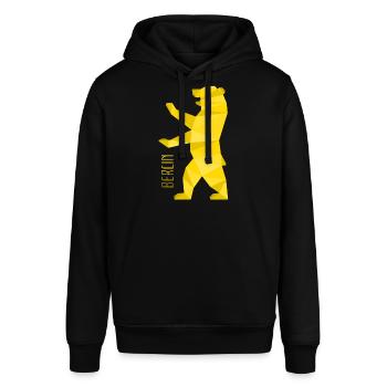 Berlin Bär - Stanley/Stella Unisex Hoodie SOUNDER - Schwarz - Vorne - Alina (178cm) & Michal (187cm)