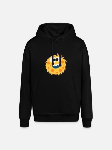 Yellow Fluffy Monster - Stanley/Stella SOUNDER Unisex Hoodie - black