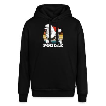 Retro Pudel - Stanley/Stella Unisex Hoodie SOUNDER - Schwarz - Vorne - Alina (178cm) & Michal (187cm)