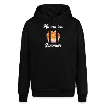Mineralien Sammler Aquarellkristalle - Stanley/Stella Unisex Hoodie SOUNDER - Schwarz - Vorne - Alina (178cm) & Michal (187cm)