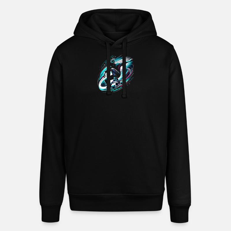 Longboarder auf Skateboard oder Longboard - Stanley/Stella Unisex Hoodie SOUNDER - Schwarz