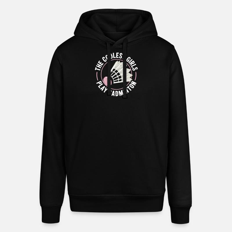 Conception de filles de badminton - Sweat à capuche SOUNDER Stanley/Stella Unisexe - noir