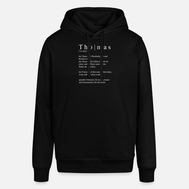 Thomas Définition Typographie - Sweat à capuche SOUNDER Stanley/Stella Unisexe - noir