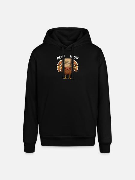 Turkey Cat Thanksgiving Fall Harvest - Stanley/Stella SOUNDER Unisex Hoodie - black