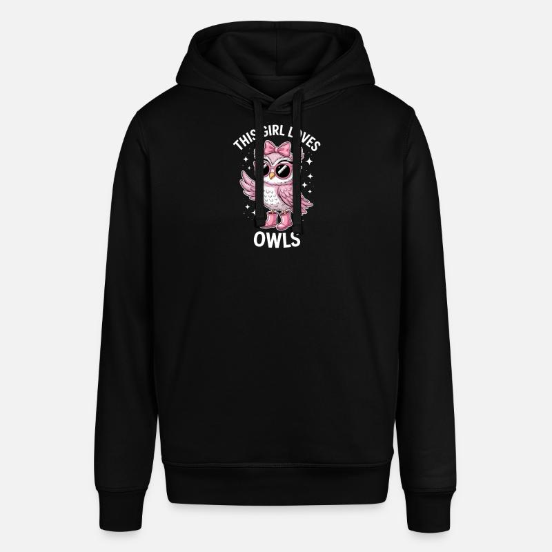 Eule Sprüche Eulen Lustiges Eulen Geschenk - Stanley/Stella Unisex Hoodie SOUNDER - Schwarz