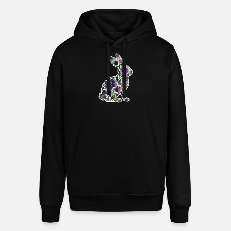 Fleurs en forme de lapin - Sweat à capuche SOUNDER Stanley/Stella Unisexe - noir