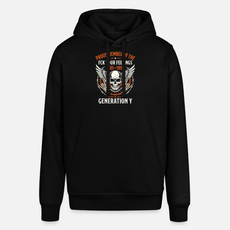 Ailes de crâne de la génération Y 1981-1996 - Sweat à capuche SOUNDER Stanley/Stella Unisexe - noir