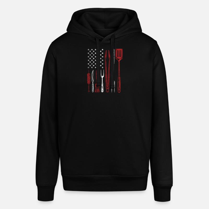BBQ Grill Tools US Flag Pitmaster - Stanley/Stella Unisex Hoodie SOUNDER - Schwarz