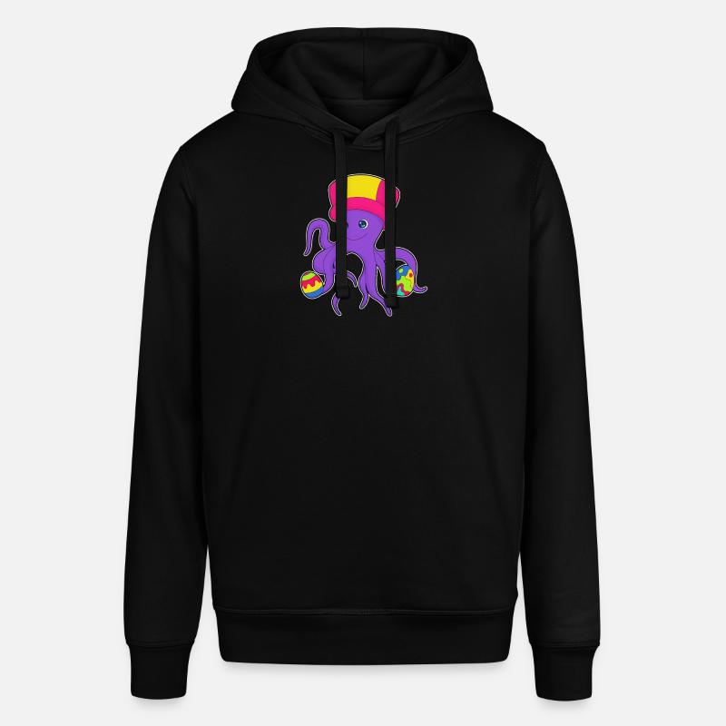 Octopus Easter Easter Eggs - Stanley/Stella SOUNDER Unisex Hoodie - black