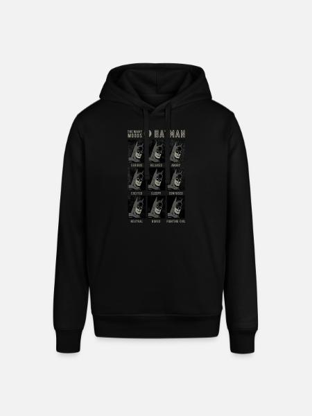 DC Comics Originals Batman Many Moods - Stanley/Stella Uniseks biologische hoodie SOUNDER - zwart
