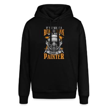 Malerei Spraydose Farbenfroh Baustelle - Stanley/Stella Unisex Hoodie SOUNDER - Schwarz - Vorne - Alina (178cm) & Michal (187cm)