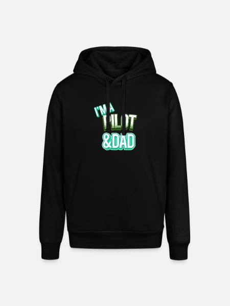 I'm A Pilot And Dad - Stanley/Stella Unisex Hoodie SOUNDER - Schwarz