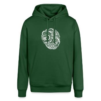 Authentische Maori Tattoo Kunst Tinteneinblick - Stanley/Stella Unisex Hoodie SOUNDER - Flaschengrün - Vorne - Alina (178cm) & Michal (187cm)