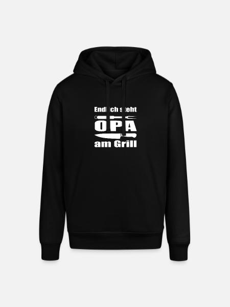 Endlich steht Opa am Grill - Stanley/Stella Unisex Hoodie SOUNDER - Schwarz