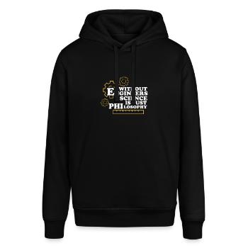 Philosophie Lehrer Poesie Wissenschaft Lesen Buch - Stanley/Stella Unisex Hoodie SOUNDER - Schwarz - Vorne - Alina (178cm) & Michal (187cm)