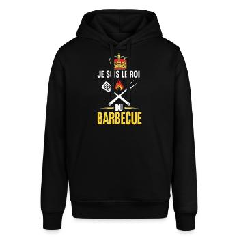 JE SUIS LE ROI du bbq - Sweat à capuche SOUNDER Stanley/Stella Unisexe - noir - Devant - Alina (178cm) & Michal (187cm)