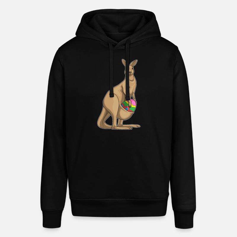 Kangaroo Easter Easter Egg - Stanley/Stella SOUNDER Unisex Hoodie - black