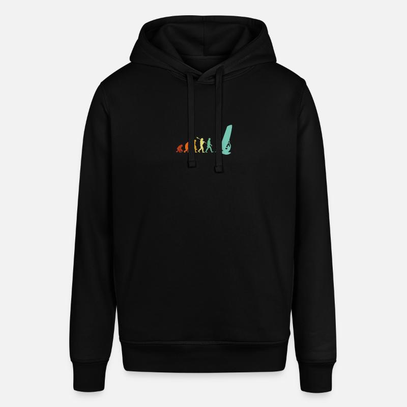 windsurfing evolution, windsurf - Stanley/Stella SOUNDER Unisex Hoodie - black