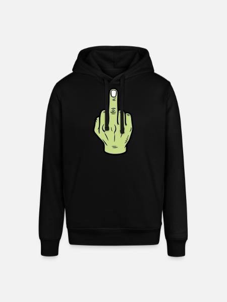 Middle Finger Hand Icon - Stanley/Stella SOUNDER Unisex Hoodie - black