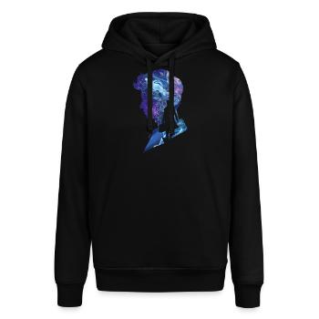 Phantastische Tierwesen Newt Scamander Porträt - Stanley/Stella Unisex Hoodie SOUNDER - Schwarz - Vorne - Alina (178cm) & Michal (187cm)