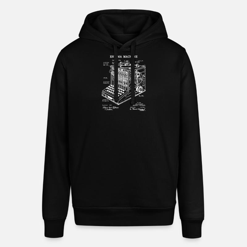 Plan de la machine Enigma - Sweat à capuche SOUNDER Stanley/Stella Unisexe - noir