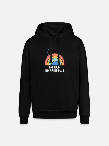 No Rain No Rainbows - Stanley/Stella SOUNDER Unisex Hoodie - black