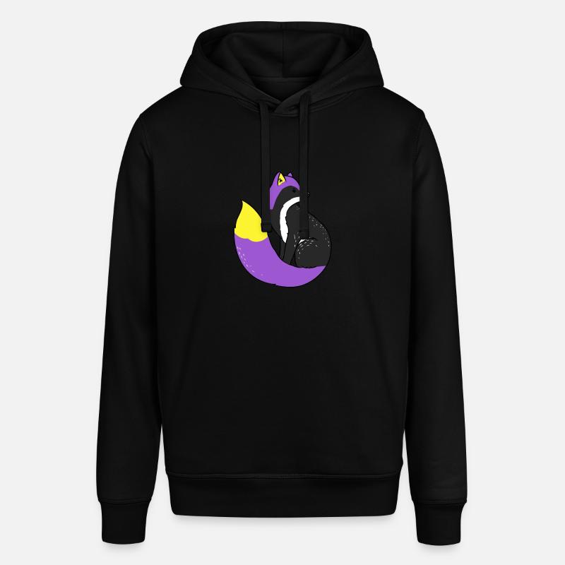 Nonbinary Fox Nonbinary Pride - Stanley/Stella SOUNDER Unisex Hoodie - black