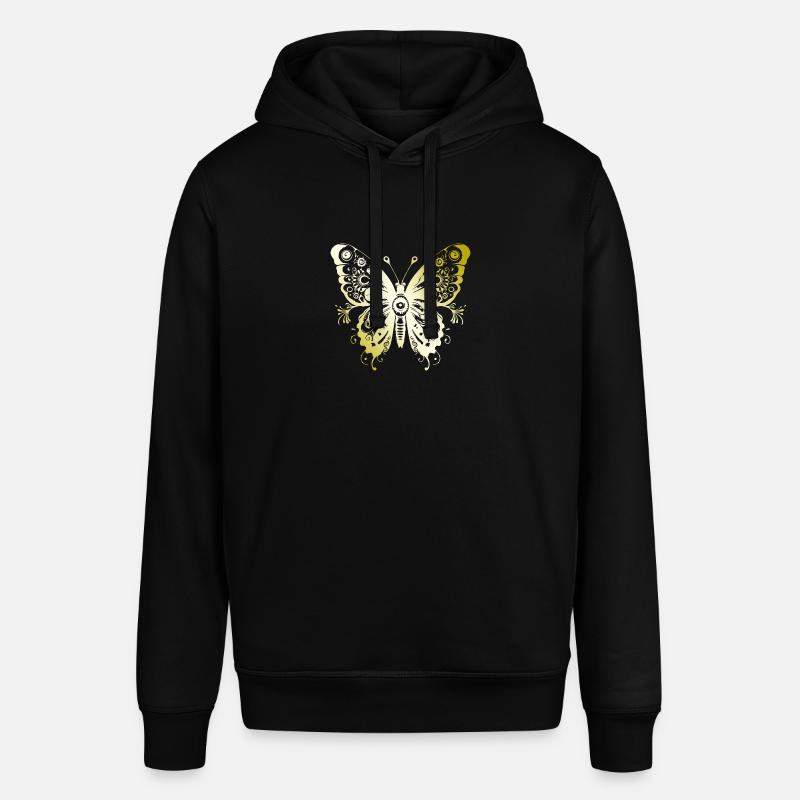 Papillon Mandala or - Sweat à capuche SOUNDER Stanley/Stella Unisexe - noir