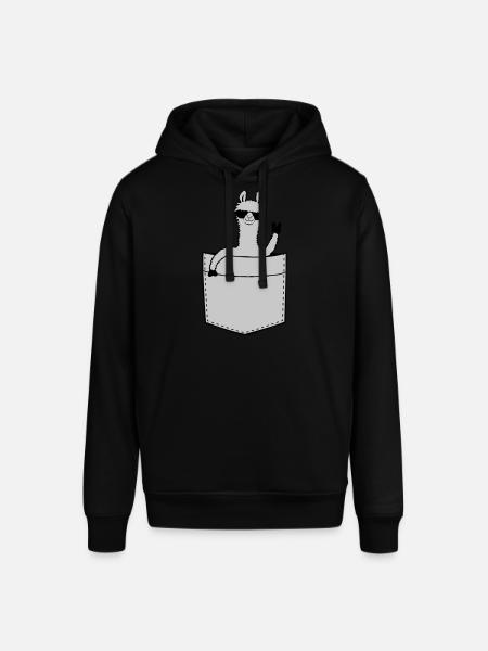 Comic Hemdtasche Lama - Stanley/Stella Unisex Hoodie SOUNDER - Schwarz
