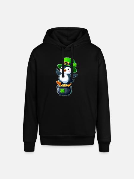 Saint-Patrick Pingouin Cylindre Trèfle - Sweat à capuche SOUNDER Stanley/Stella Unisexe - noir