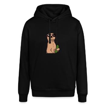 Drôle de suricate concombre cornichon amateur de concombre - Sweat à capuche SOUNDER Stanley/Stella Unisexe - noir - Devant - Alina (178cm) & Michal (187cm)