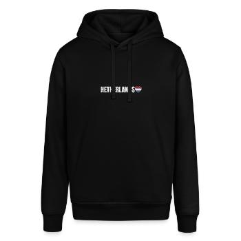 Niederlande - Stanley/Stella Unisex Hoodie SOUNDER - Schwarz - Vorne - Alina (178cm) & Michal (187cm)