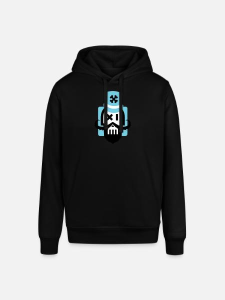 Bearded skull blue - Stanley/Stella SOUNDER Unisex Hoodie - black