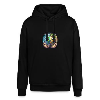 Anti Littering Keine Umwelt Müll Recyceln - Stanley/Stella Unisex Hoodie SOUNDER - Schwarz - Vorne - Alina (178cm) & Michal (187cm)