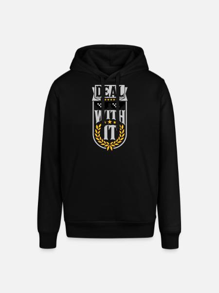Deal with it Laurel Wreath - Stanley/Stella SOUNDER Unisex Hoodie - black