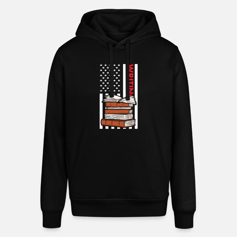 Écrivain Nous Flag Écriture - Sweat à capuche SOUNDER Stanley/Stella Unisexe - noir