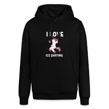 Schlittschuh Schlittschuhlaufen Eislauf - Stanley/Stella Unisex Hoodie SOUNDER - Schwarz - Vorne - Alina (178cm) & Michal (187cm)