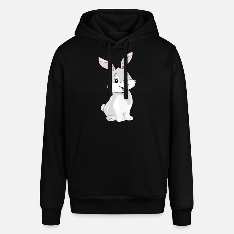 Mignon lapin souriant - Sweat à capuche SOUNDER Stanley/Stella Unisexe - noir