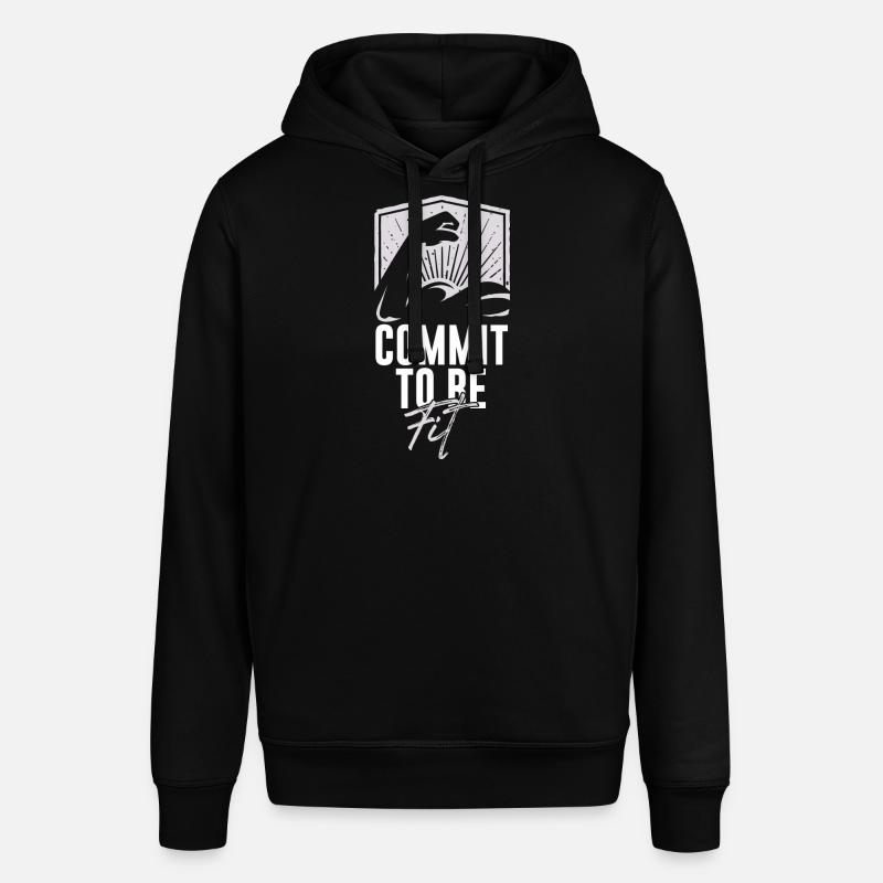 commit to be fit - Stanley/Stella SOUNDER Unisex Hoodie - black