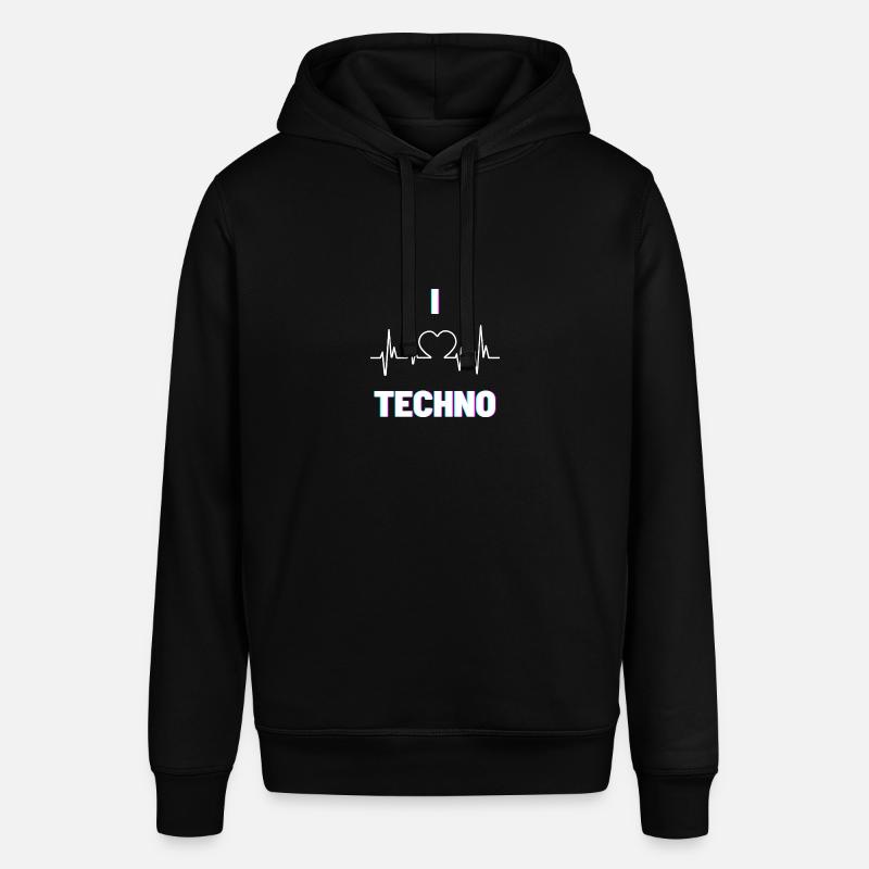 J’adore la lumière techno - Sweat à capuche SOUNDER Stanley/Stella Unisexe - noir