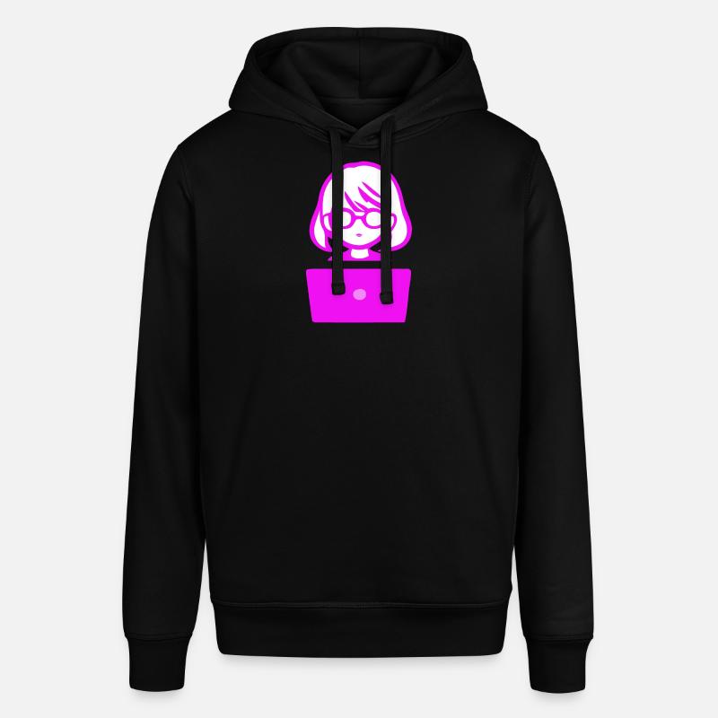 Woman with Computer Programmer Coder - Stanley/Stella SOUNDER Unisex Hoodie - black