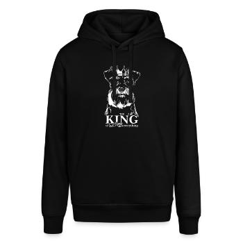 Miniature Schnauzer King Dog Saying Dogs Wilsigns - Sweat à capuche SOUNDER Stanley/Stella Unisexe - noir - Devant - Alina (178cm) & Michal (187cm)