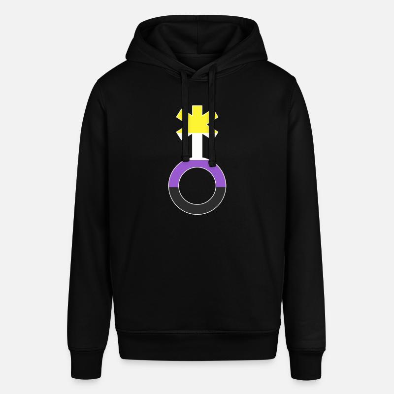 Nonbinary Gender Neutral Symbol Nonbinary - Stanley/Stella SOUNDER Unisex Hoodie - black