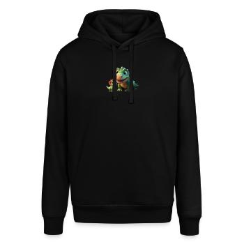Funny Dino Friends Cute - Stanley/Stella SOUNDER Unisex Hoodie - black - Front - Alina (178cm) & Michal (187cm)