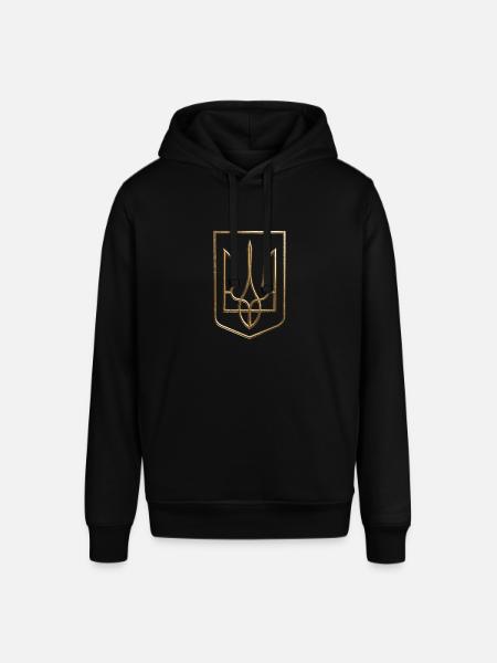Ukraina vapensköld Trident Trident Wire Look 1 - Luvtröja SOUNDER unisex från Stanley/Stella - svart