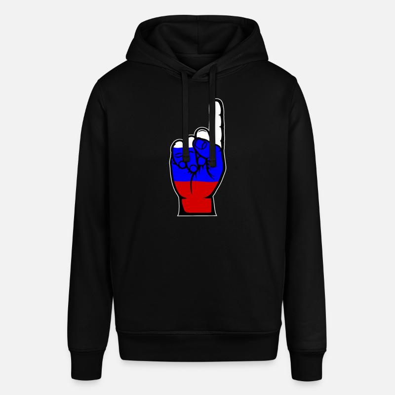 Drapeau russe numéro 1 - Sweat à capuche SOUNDER Stanley/Stella Unisexe - noir
