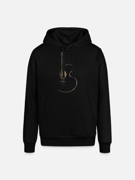 Acoustic Guitar Logo - Stanley/Stella SOUNDER Unisex Hoodie - black